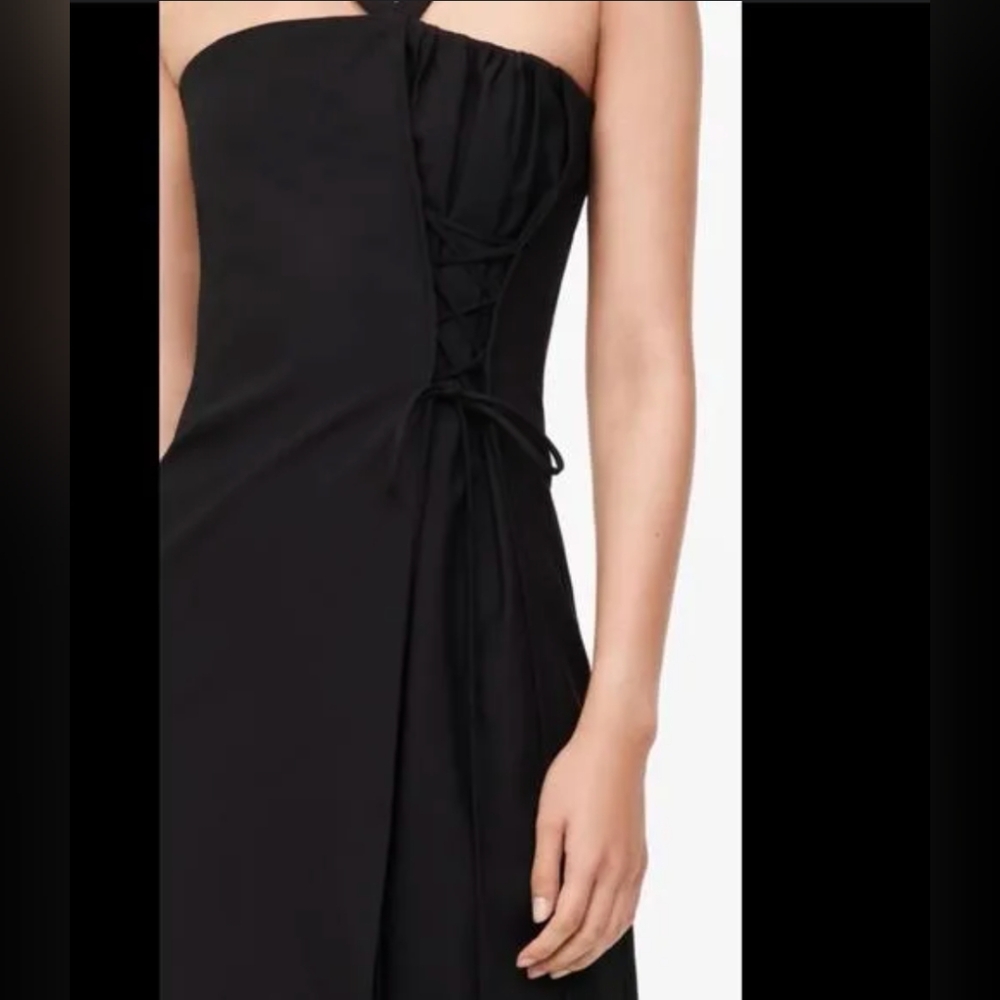 Zara| 2020 Collection Limited edition, Black Lace-Up Detail with Corset Waist - Picture 15 of 16
